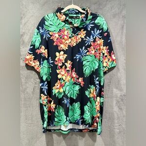 RLX Ralph Lauren Performance Pro Fit Golf Floral Polo Shirt Men's XXL  New
